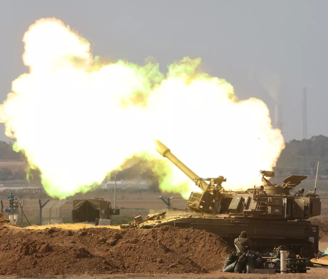 Israeli army near the border with Gaza