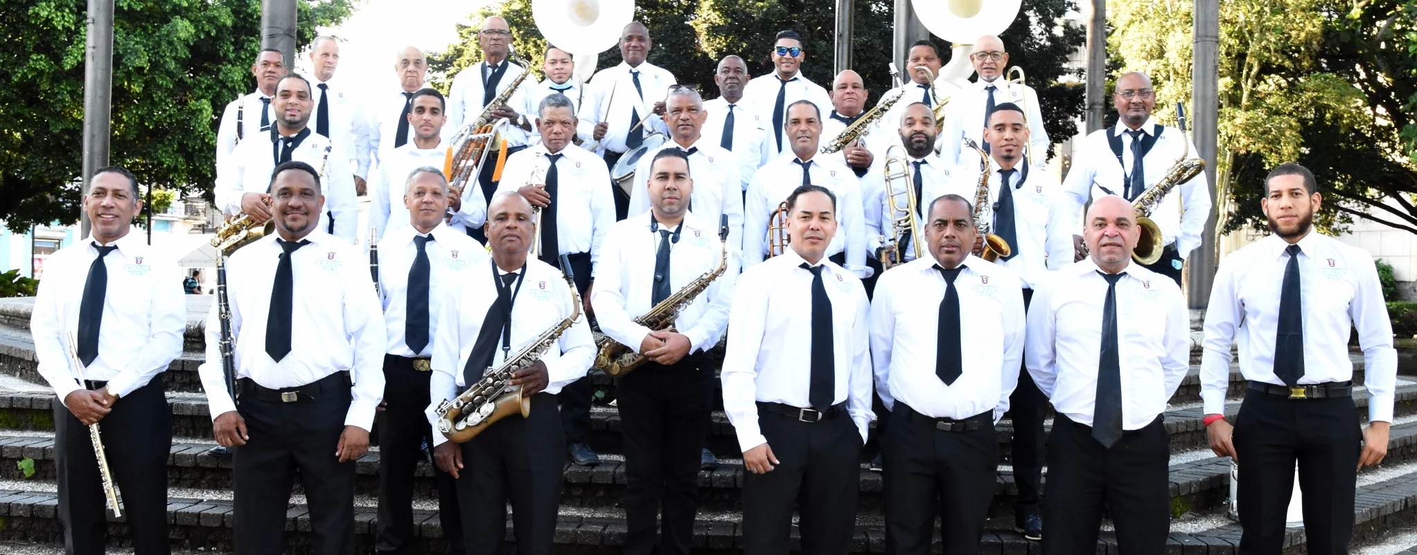 Integrantes de la Banda de música de La Vega, una de las más vieja de la República Dominicana.