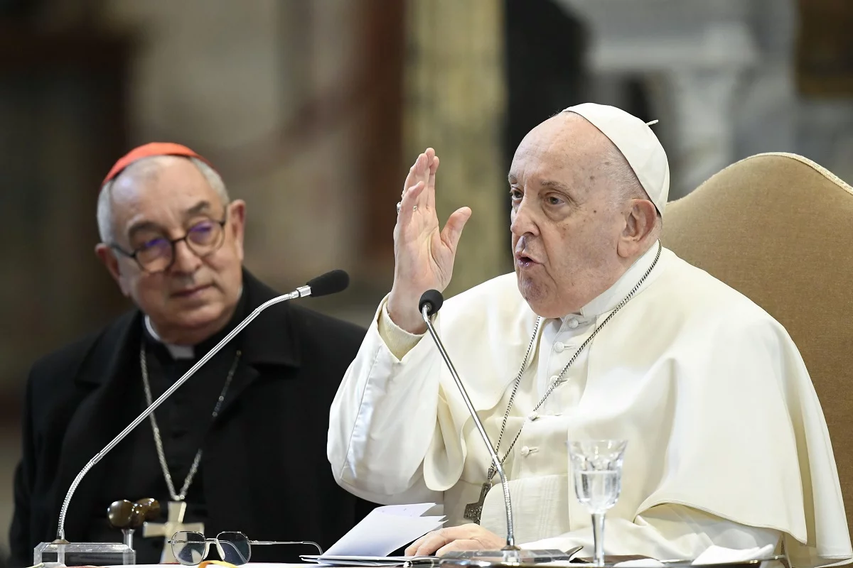 Pope Francis meets priests of the Diocese of Rome