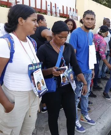 Así lucía uno de los centros de votaciones.