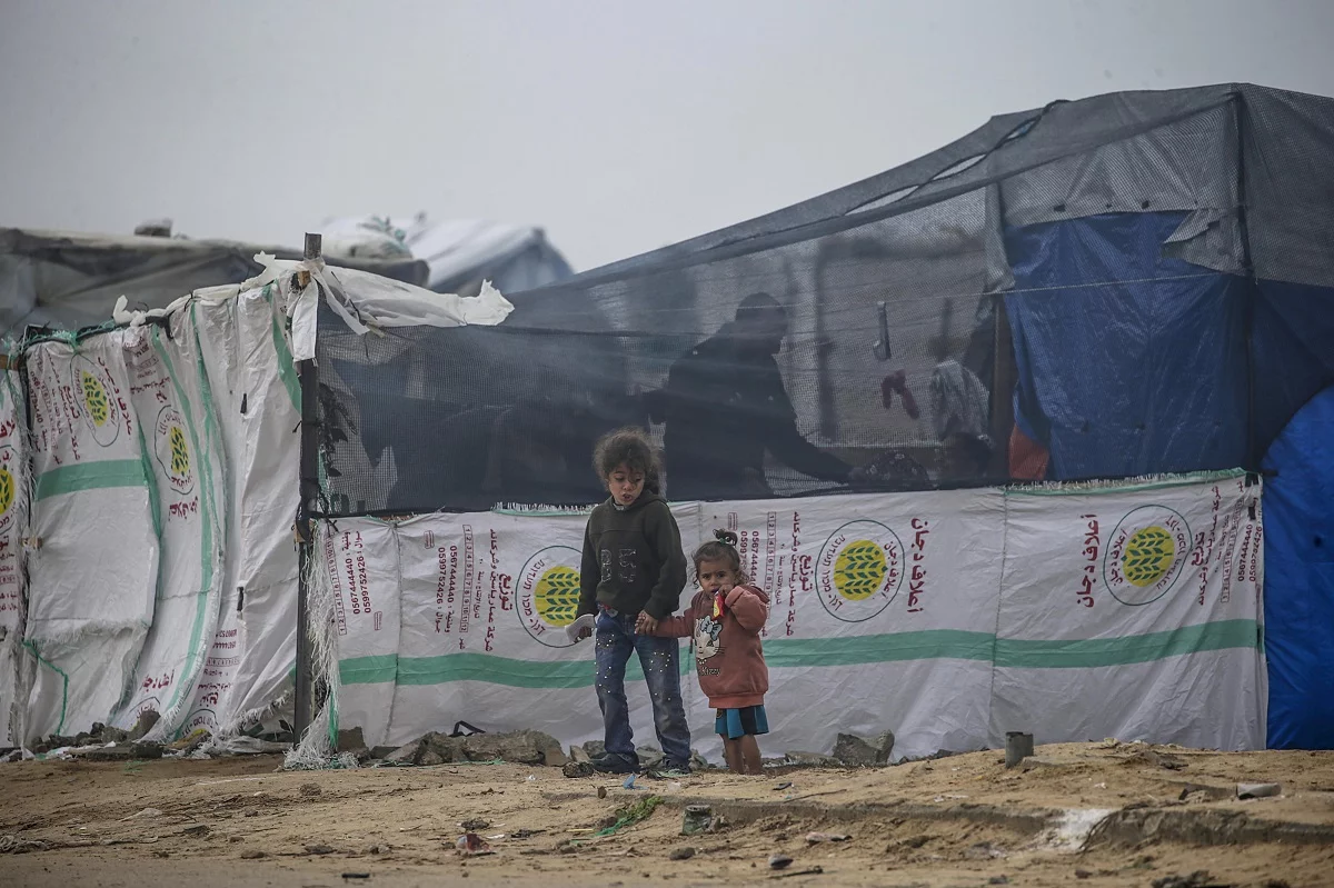 Displaced Palestinians at Deir Al Balah