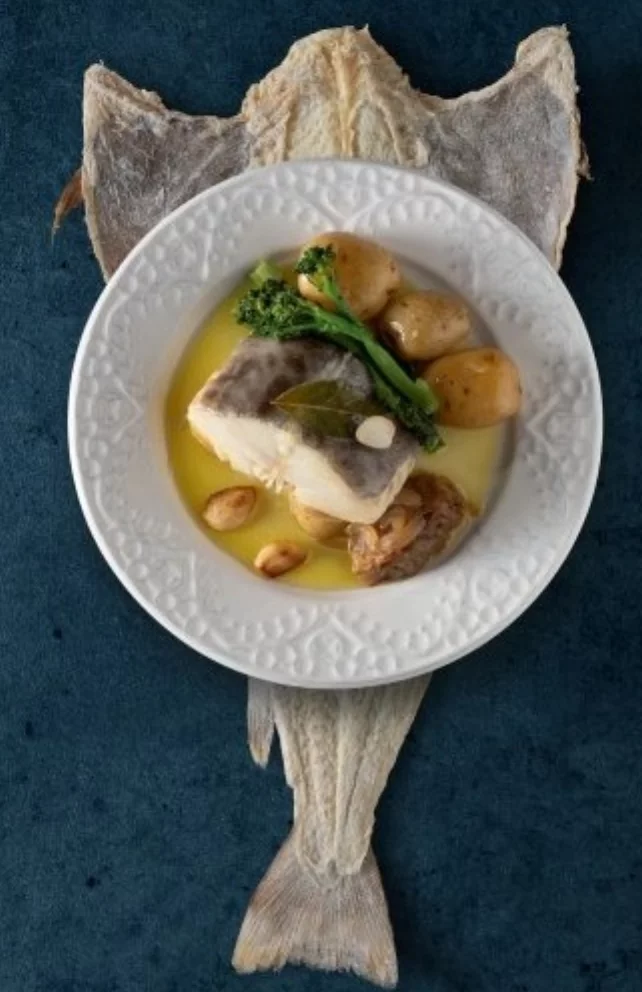 Uno de los ricos platos preparados con bacalao.