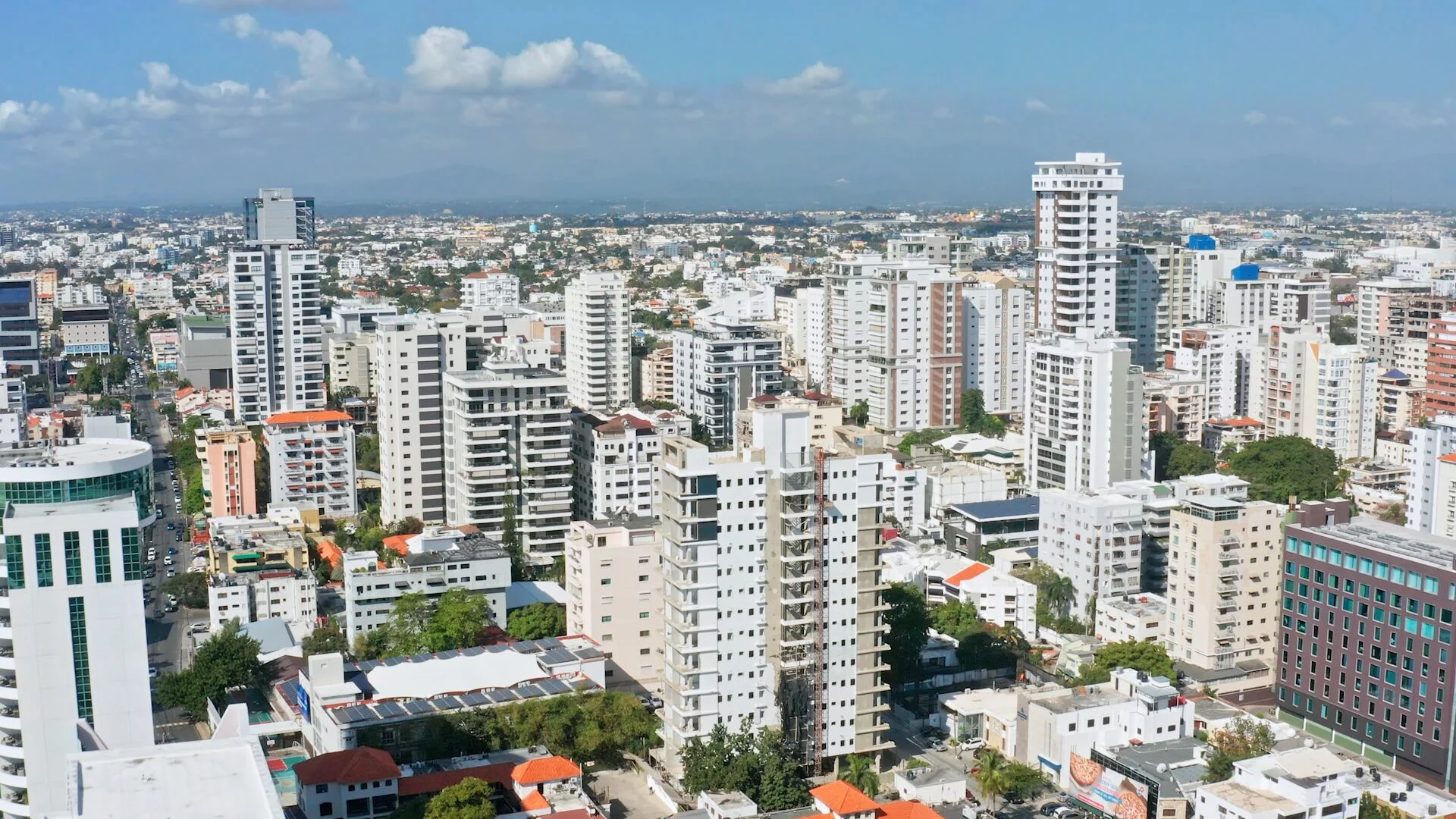 Vista aeěrea de Santo Domingo de Guzmaěn