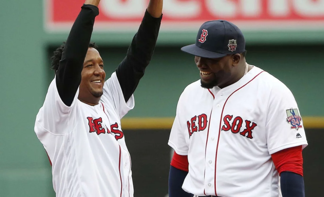 Pedro Martínez y David Ortiz son dos íconos  vivientes de los Medias Rojas de Boston.  Ap