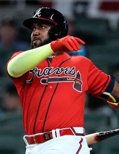 Marcell Ozuna fue el héroe de la victoria de los Bravos. ap