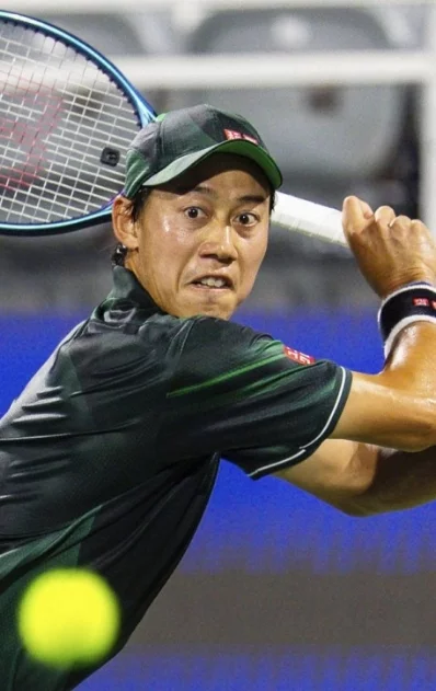 Kei Nishikori no tuvo fortuna en regreso a acción ayer.  Ap