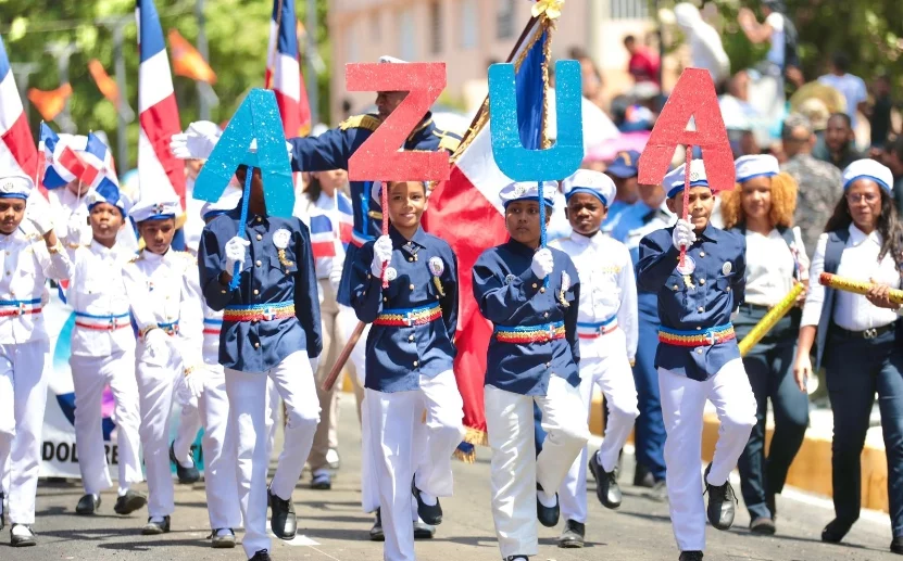 El  presidente Luis Abinader  encabezó las actividades en Azua.