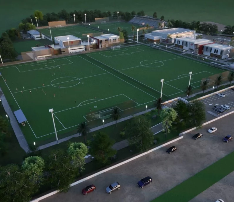 Maqueta de la remodelación de los estadios de fútbol en SC.