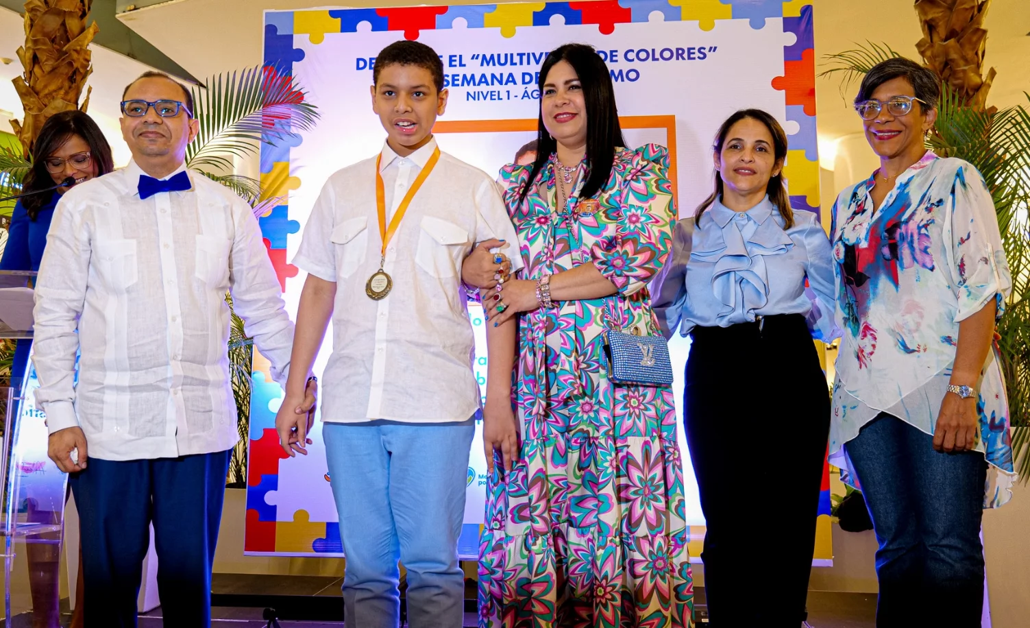 Fernando Quiroz, Fernando Gabriel Quiroz Flaviá, Iranna Flaviá Luciano, Alma Vásquez y Odille Villavizar, durante la apertura del evento.