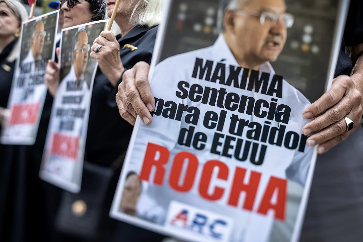 Rally to demand 'maximum sentence' for former US diplomat Victor Rocha
