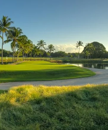 Vista del campo donde se efectuará el torneo de golf.