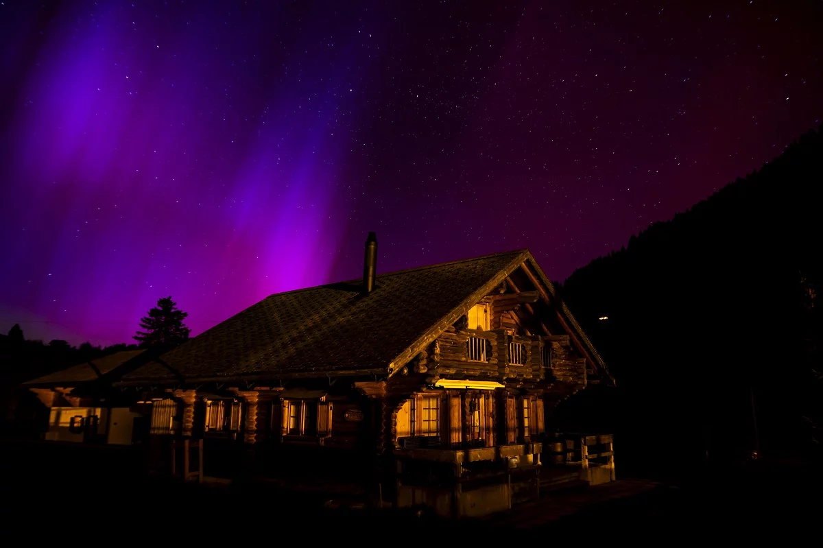 Northern lights visible in Switzerland