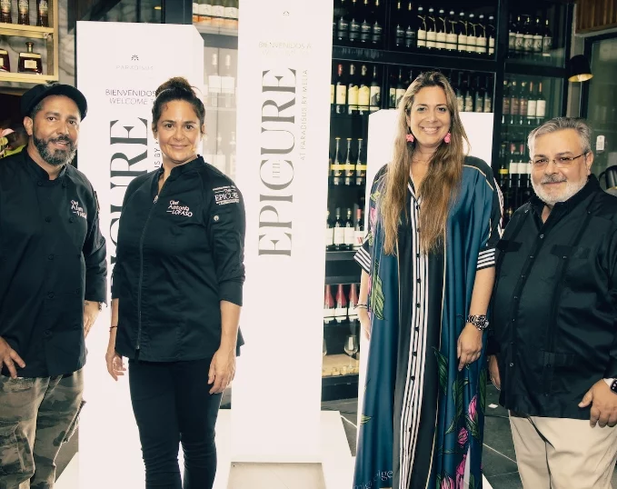 Chef Alan Vargas, chef Antonia Lofaso, Sara Ranghi y Francisco Camps.