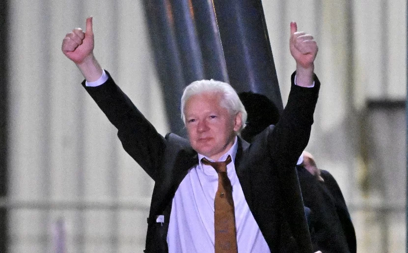 Julian Assange arrives in Australia as a free man