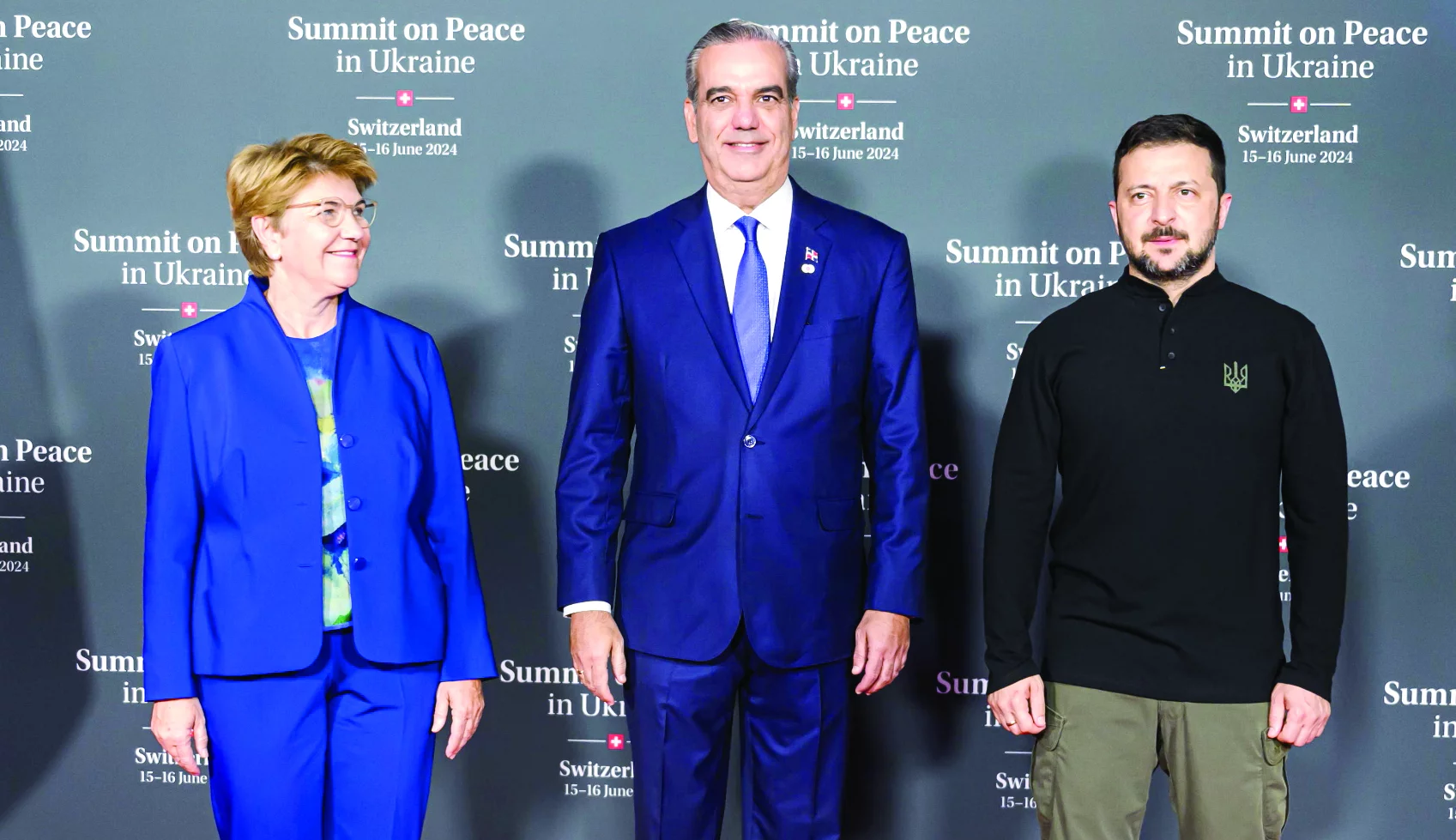 El presidente    Luis Abinader  fue el único mandatario del Caribe en la Cumbre por la  Paz  en        Ucrania.  fuente externa