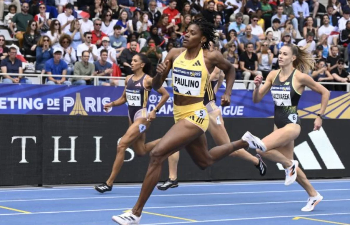 Marileidy Paulino,  ganó fácil ayer  los 400 metros en la Liga Diamante en París, Francia.