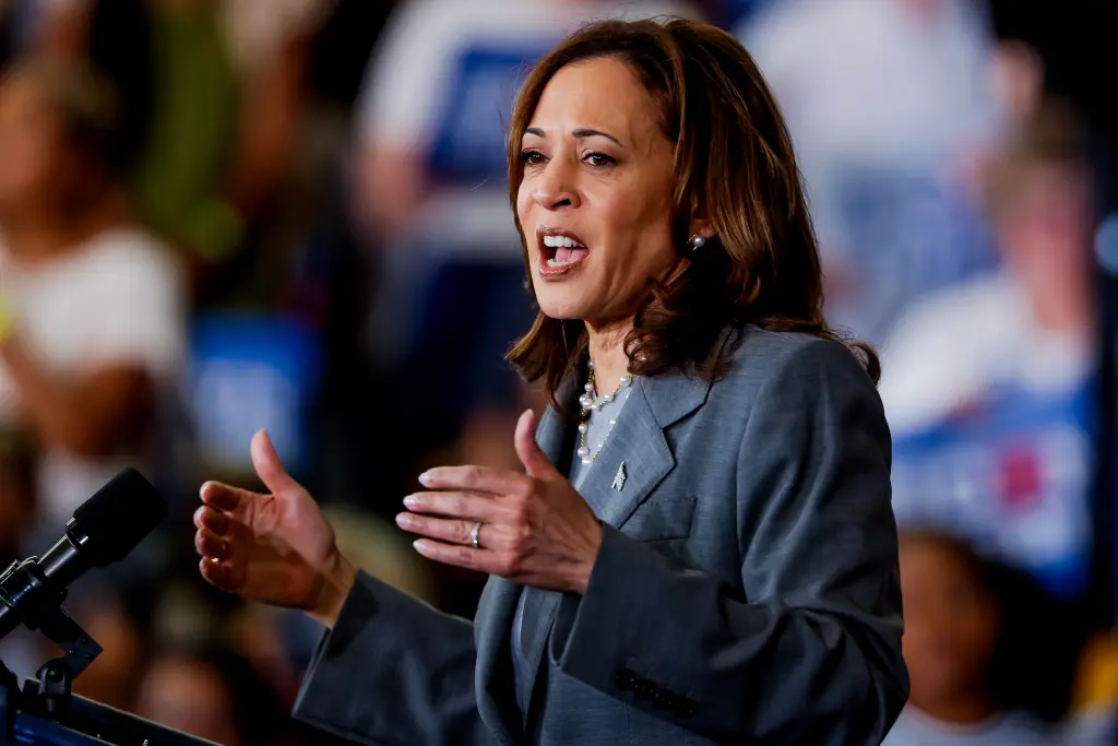 La vicepresidenta Kamala Harris, posible candidata del Partido Demócrata.