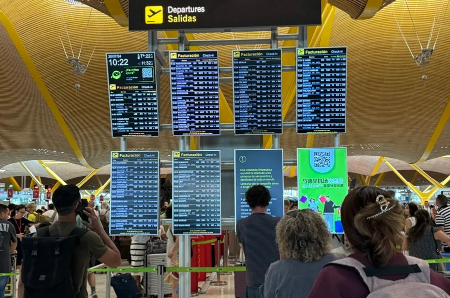 Aeropuerto de Adolfo Suárez, Madrid-Barajas este sábado. EFE/ Nahia Peciña