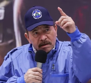 El copresidente Daniel Ortega durante discurso