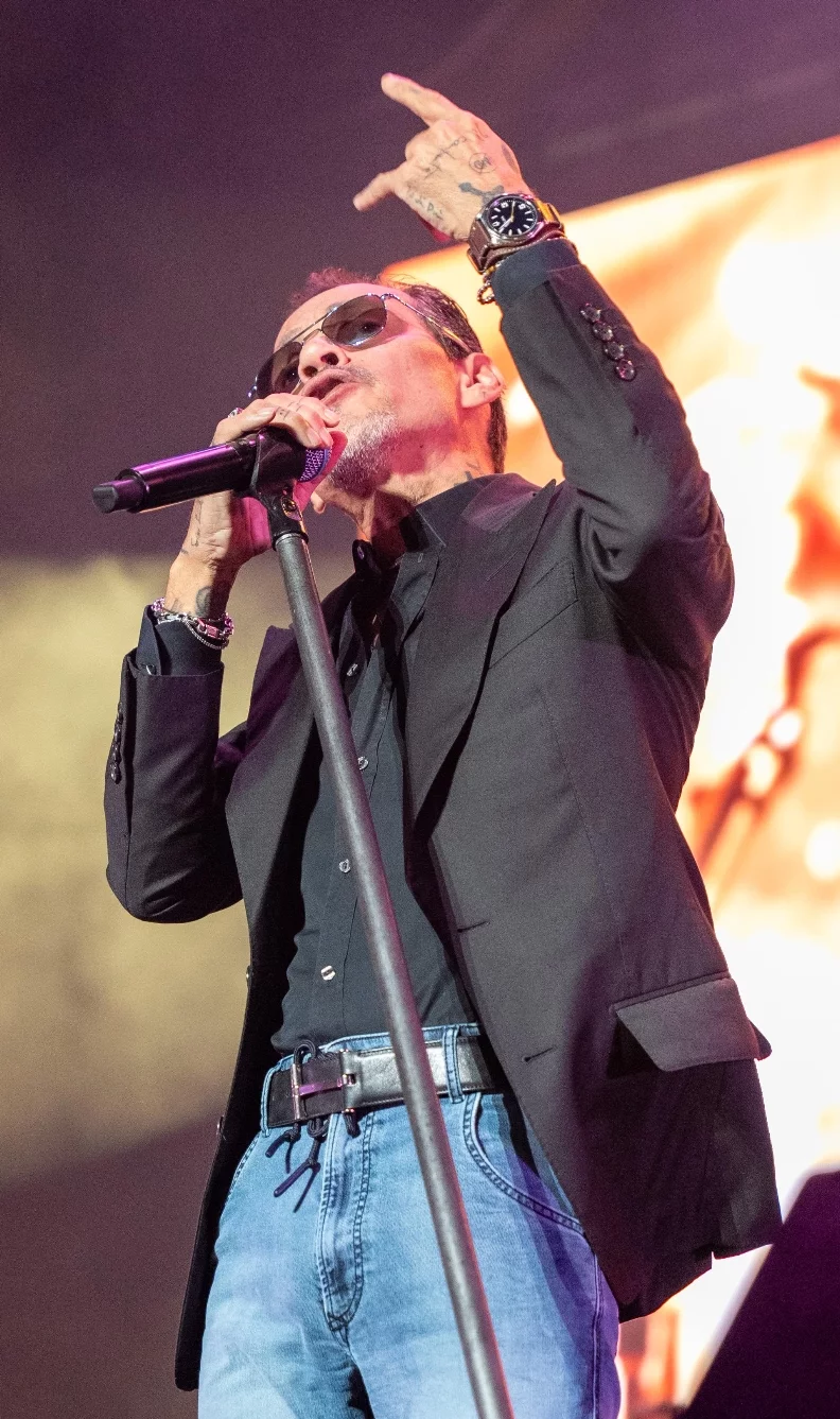 Marc Anthony se mostró como en los mejores tiempos: bailó, cantó y, sobre todo, disfrutó su concierto.  Archivo.
