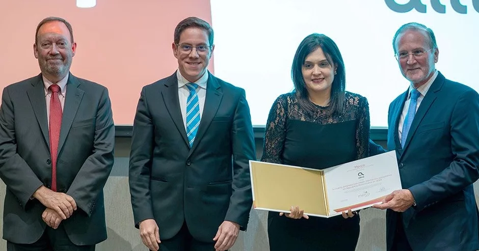 Ejecutivos de una de las empresas, durante el encuentro.