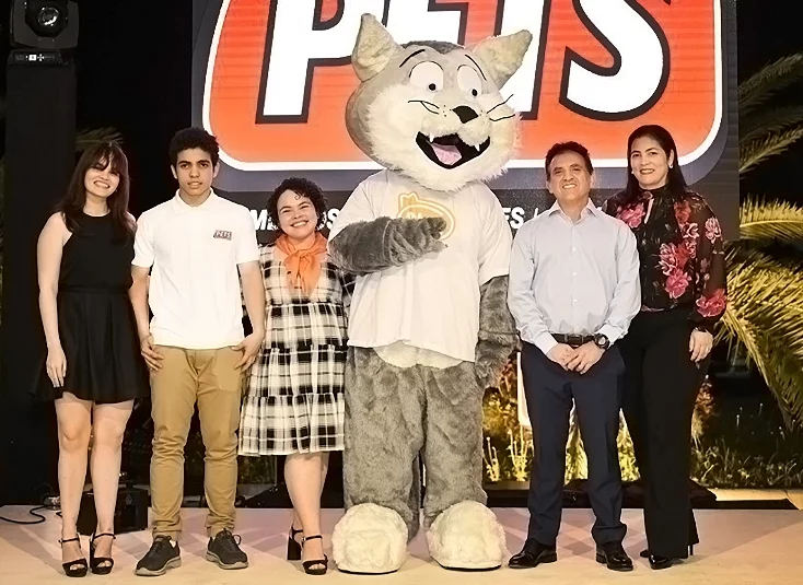La familia Ferreira, durante la presentación.