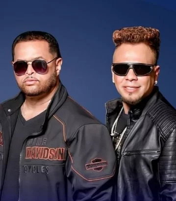 Los artistas Joselito Trinidad y Amaury Colón.