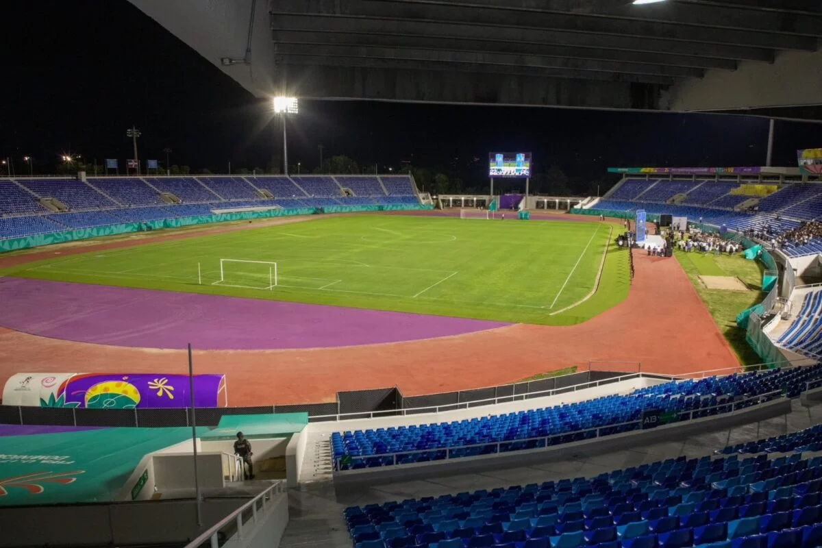 El estadio Olímpico Félix Sánchez luce magistral transformación para albergar los grandes compromisos deportivos como el mundial de fútbol y los Juegos Centroamericanos.