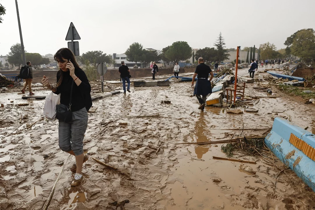 Daños producidos por las lluvias torrenciales en Valencia. EFE