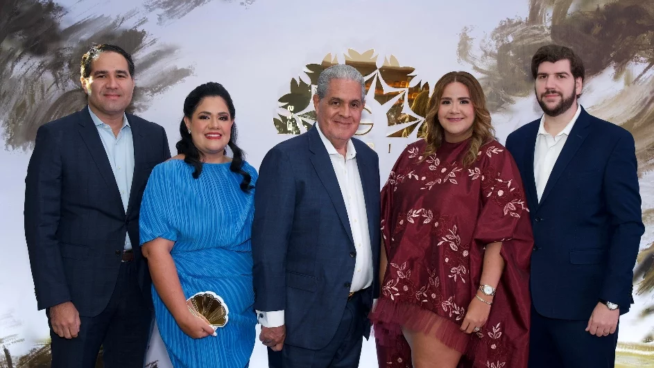 La familia García, durante la presentación de la colección.