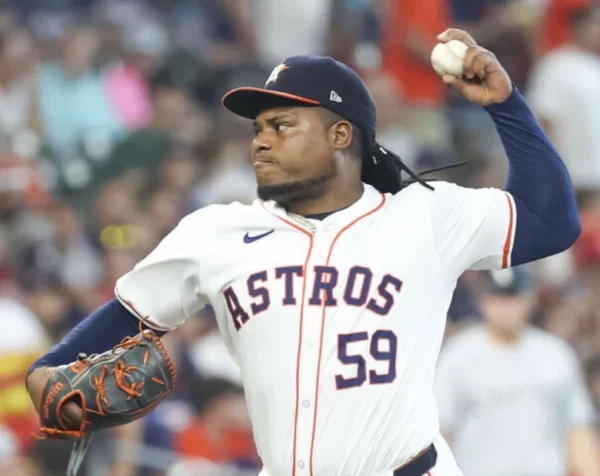 El zurdo de los Astros de Houston, Framber Valdez,