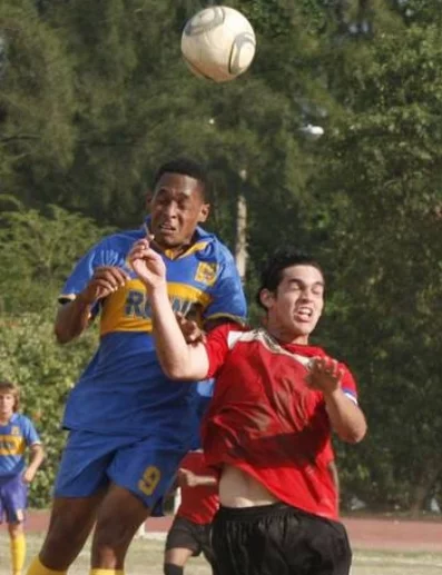 Aspecto  un  encuentro reciente  en la Liga de Fútbol.