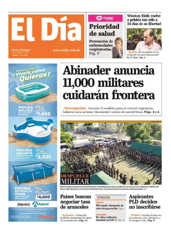 Portada impresa 06-04-2025