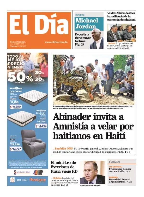 Portada impresa 25-04-2025