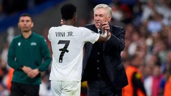 ancelotti y vinivius