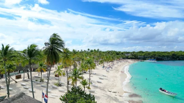 Vista de la playa en La Romana