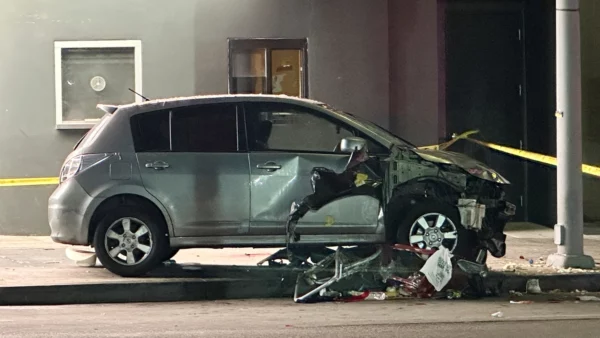 Vehículo que causó el choque en Los Ángeles