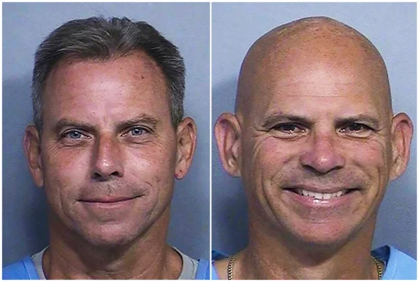 Esta combinación de fotografías proporcionadas por el Departamento de Prisiones de California muestra a Erick (izquierda) y Lyle Menendez.