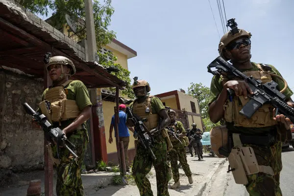 Militar de la misión de Kenia en Haití