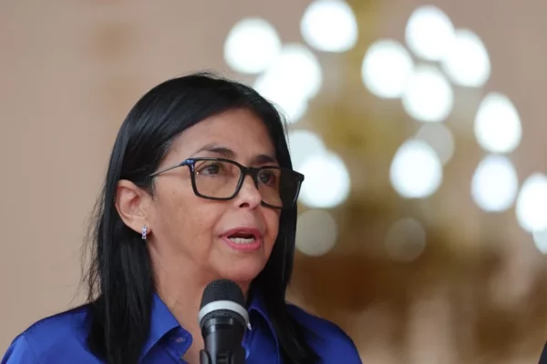La presidenta encargada de Venezuela, Delcy Rodríguez, en una fotografía de archivo.