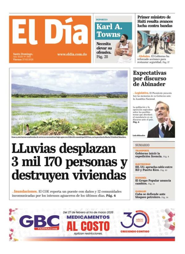 Portada impresa 27-02-2026