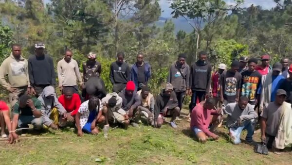 Haitianos detenidos en Santiago