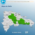 COE mantiene 9 provincias en alerta verde por vaguada
