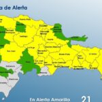 COE:  21 provincias en alerta amarilla y 7 en verde por efectos de vaguada